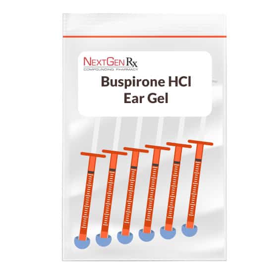 six syringes buspirone hcl ear gel pet medications