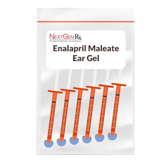 Six syringes of enalapril maleate ear gel pet medications